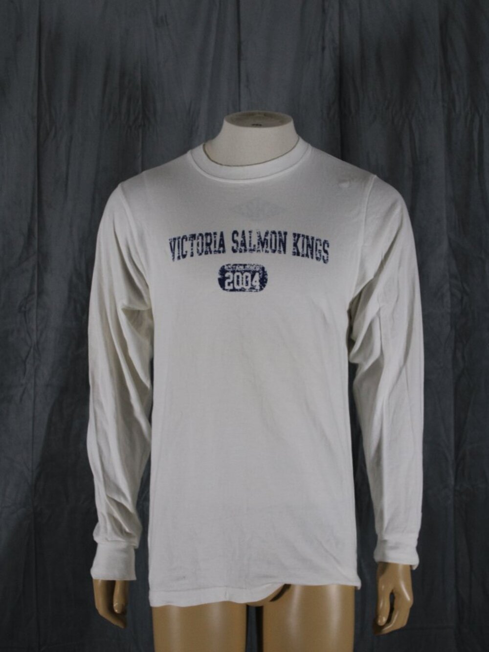 Victoria Salmon Kings Shirt (VTG) - Long Sleeve Block Script - Men's Small